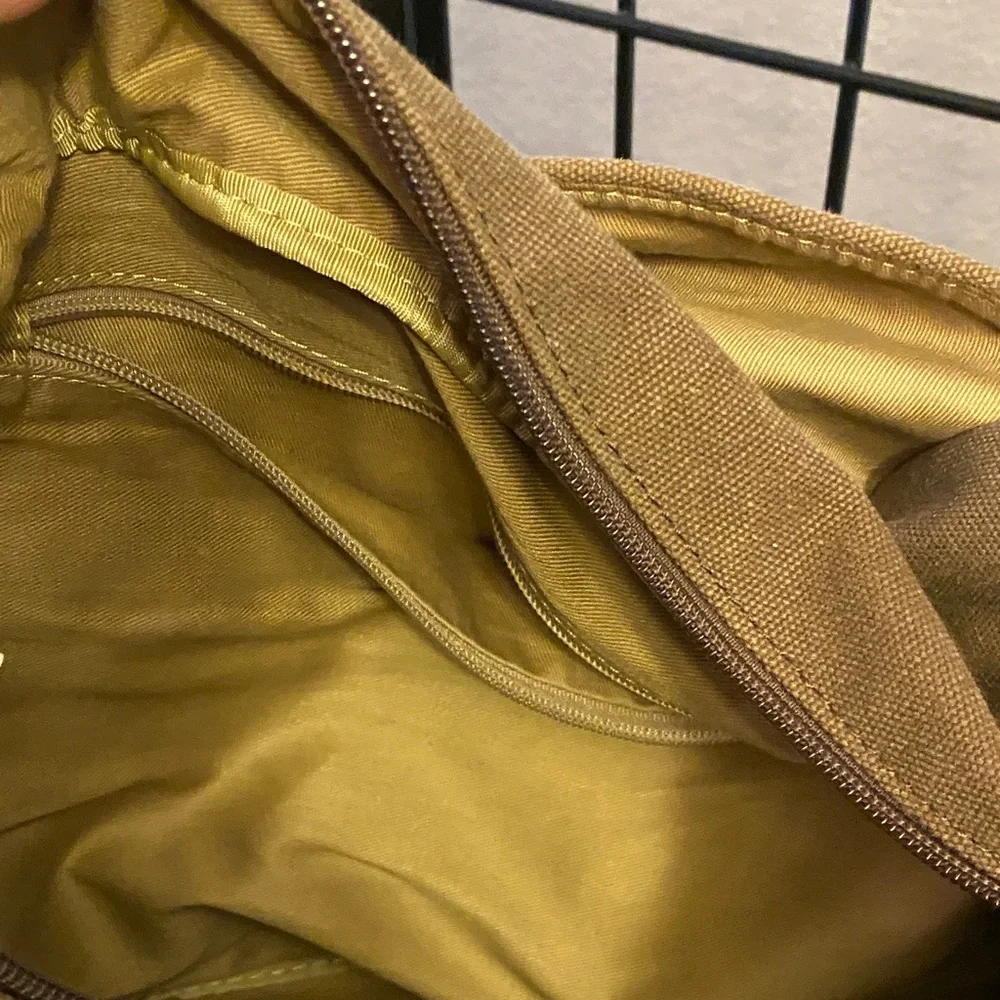 L.L. Bean Olive and Tan Crossbody Bag
